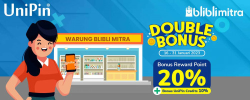 Beli Voucher UniPin di Warung Blibli Mitra, Dapatkan Bonus Reward Points 20% + Bonus UniPin Credits 10%